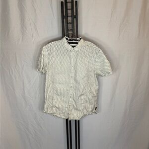 Prana‎ Men's White and Black Patterned Casual Shirt